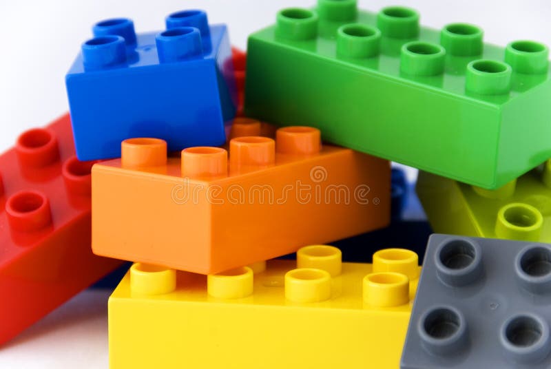Legoblokken van de bouw