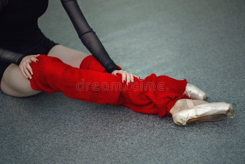 Legs of ballerina in leggings pointe shoes closeup stock image Legs of ballerina in leggings pointe shoes closeup stock image