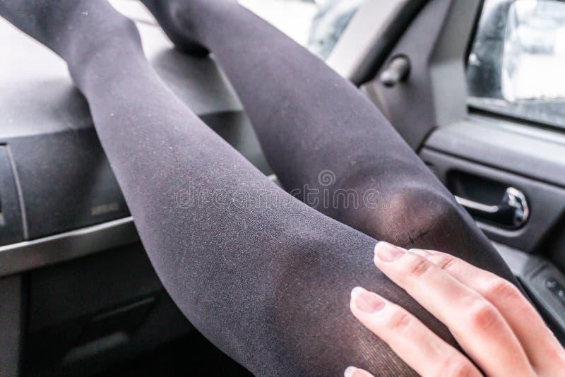 NYLONS LEGS CAR