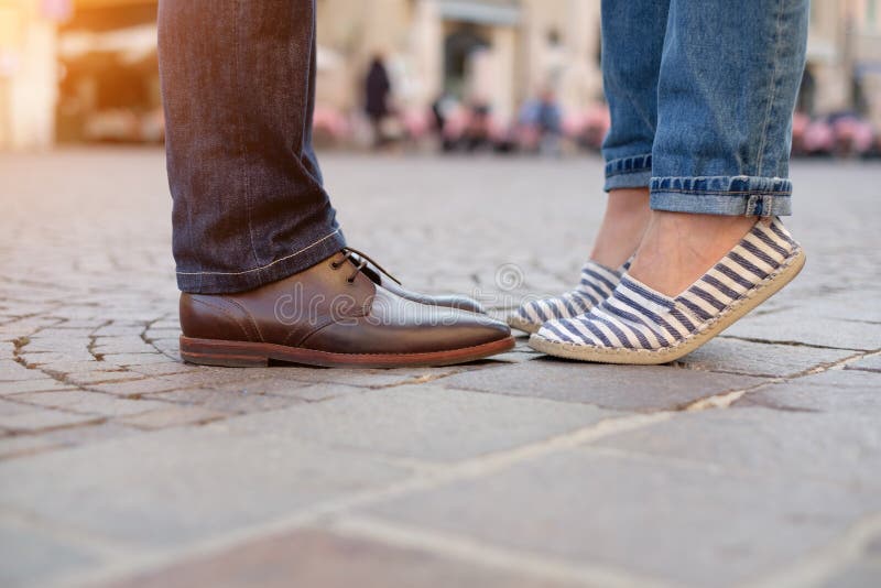 Legs and Shoes of a Couple in Love Stock Image Image of dress, couple
