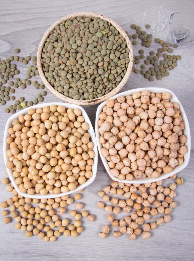 Vegetable Protein, Legume Seeds. Conception of Healthy Eating Stock