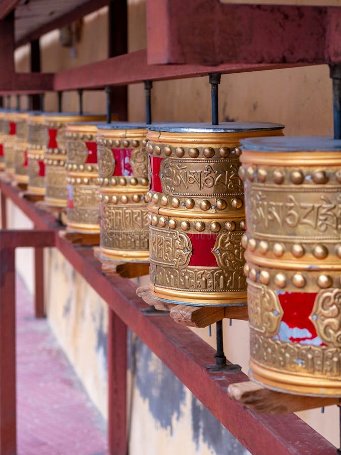 Tibetan Bells at Diskit Monastery Editorial Photo - Image of monastery,  sculpture: 260071481