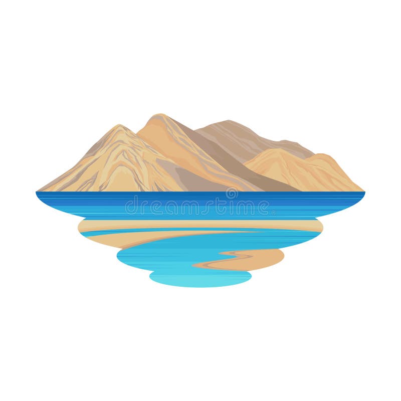 Leh Ladakh India Mountain Lake and River View Τοπίο απεικόνιση αποθεμάτων