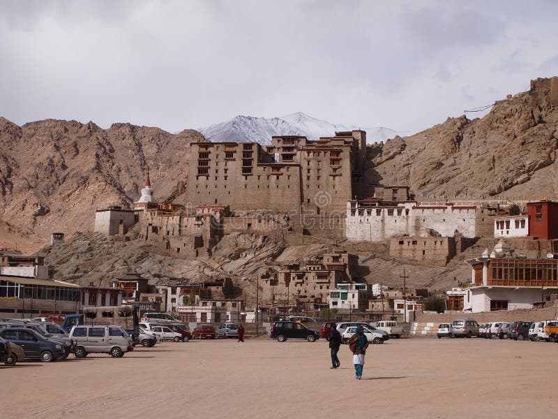 View of Leh city, capital of the Ladakh region and former Himalayan kingdom royalty free stock photo View of Leh city, capital of the Ladakh region and former Himalayan kingdom royalty free stock photo