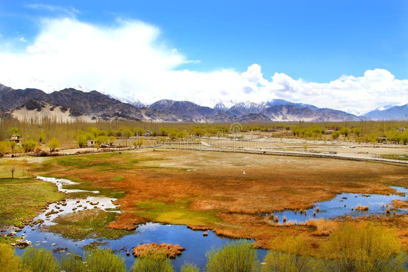 Download Leh valley stock photo. Image of valley, colored, snow - 24826368