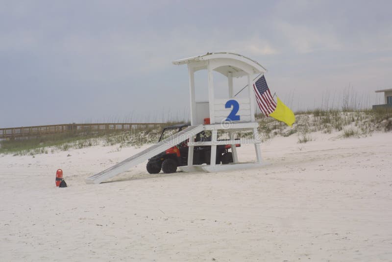 Leibwächter Stand Gulf Shores 2019 stockbild Leibwächter Stand Gulf Shores 2019 stockbild