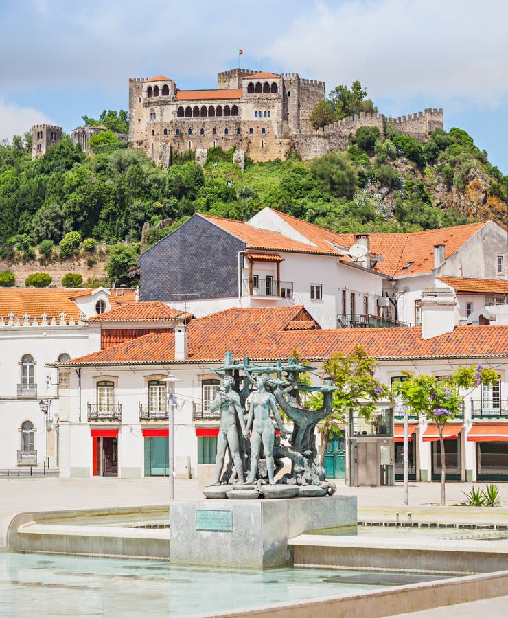Leiria Castle stock image. Image of blue, historic, fortification