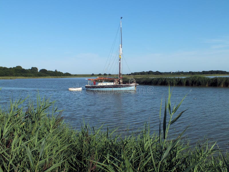 Leisure boat on the River Blyth