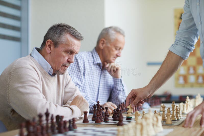 Friendly Games at a Local Chess Club Stock Photo - Alamy