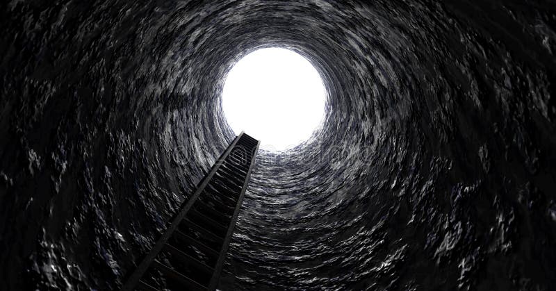 Leiter aus dem Tunnel heraus lizenzfreie stockfotografie