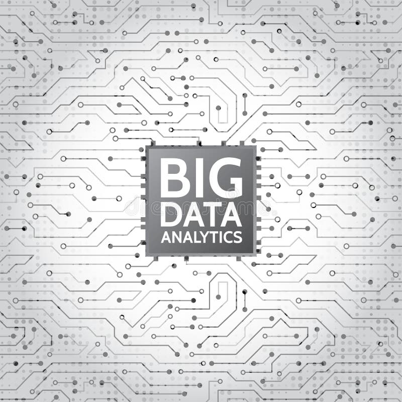 Leiterplatte-CPU-Analyse von Informationen lizenzfreie abbildung Leiterplatte-CPU-Analyse von Informationen lizenzfreie abbildung