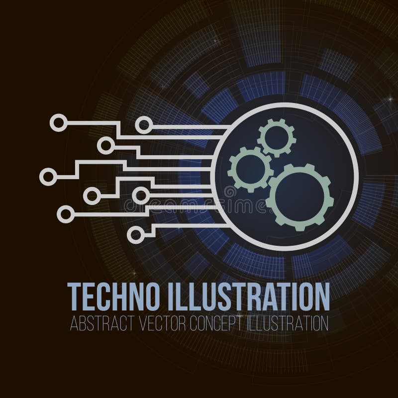 Leiterplattefahne Auf Dunklem Hintergrund Gange Technik Und Technologie Motherboard Und Computer Entwerfen Stock Abbildung Illustration Von Rechnen Konzept 3558
