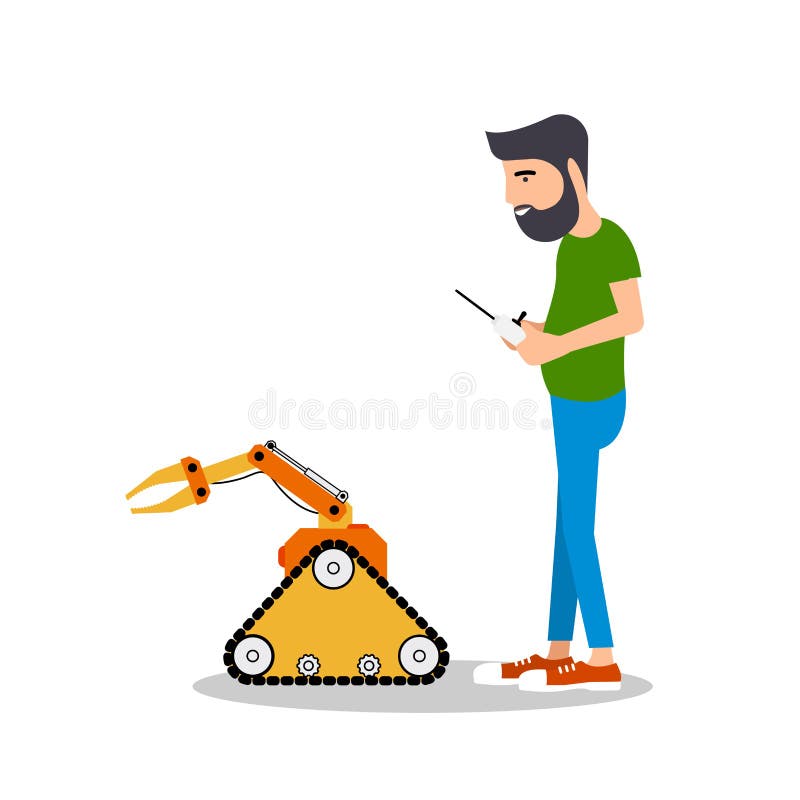 Leitungsroboterillustration des Mannes vektor abbildung