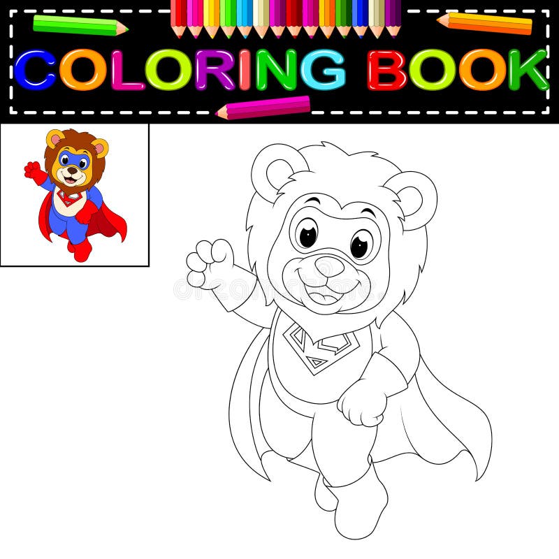 Lejonfärgläggningbok stock illustrationer Lejonfärgläggningbok stock illustrationer
