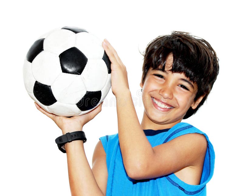 Leka för fotboll för pojke gulligt