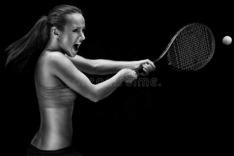 leka tenniskvinnabarn royaltyfri foto leka tenniskvinnabarn royaltyfri foto