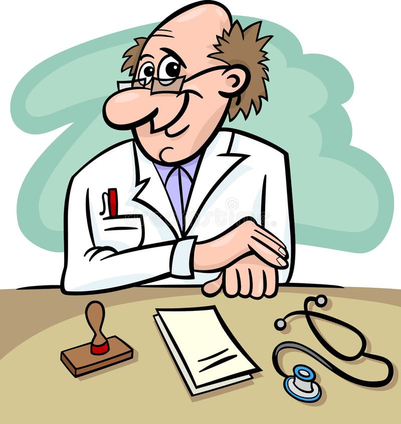 Lekarka w kliniki kreskówki ilustraci ilustracji Lekarka w kliniki kreskówki ilustraci ilustracji