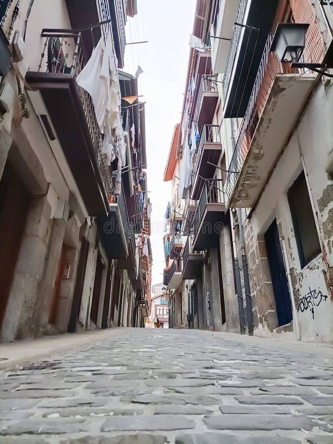 Lekeitio Town Street View, Spain Stock Image - Image of modern, facade ...