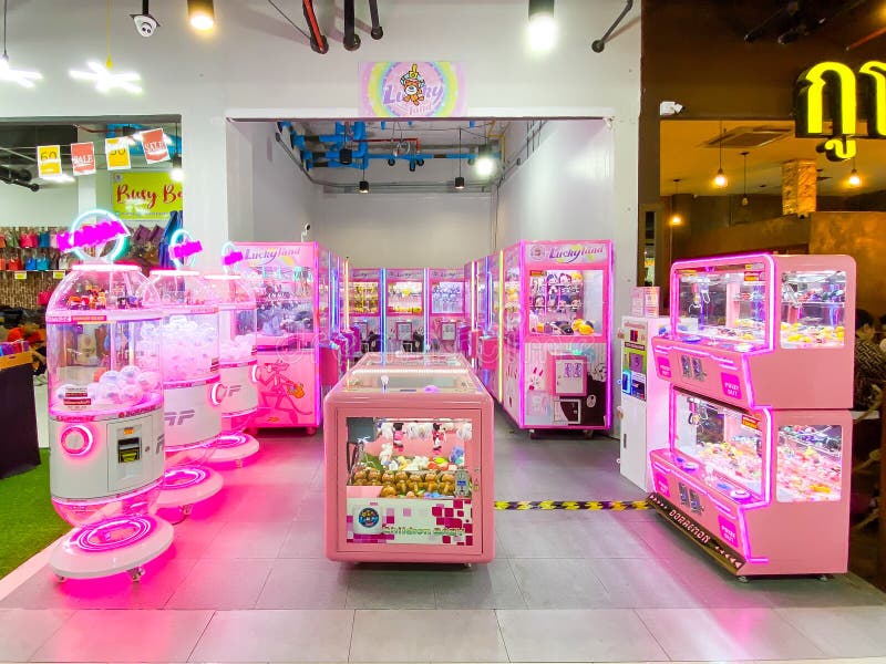 Bangkok Thailand - 3 Jan 2023: Toys vending machine store at Chatuchak market. Bangkok Thailand - 3 Jan 2023: Toys vending machine store at Chatuchak market