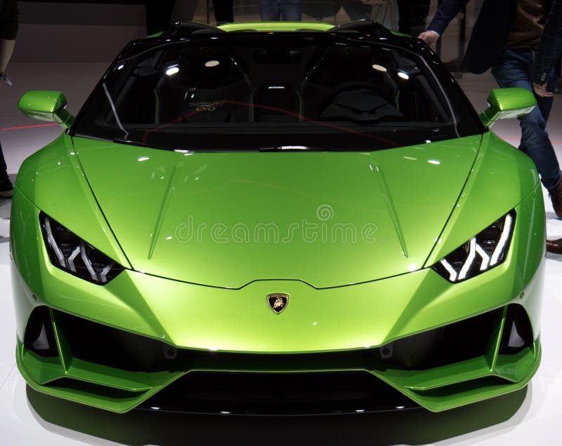 Lemański Motorowego przedstawienia Lamborghini sportów 2019 huracan samochód fotografia royalty free Lemański Motorowego przedstawienia Lamborghini sportów 2019 huracan samochód fotografia royalty free