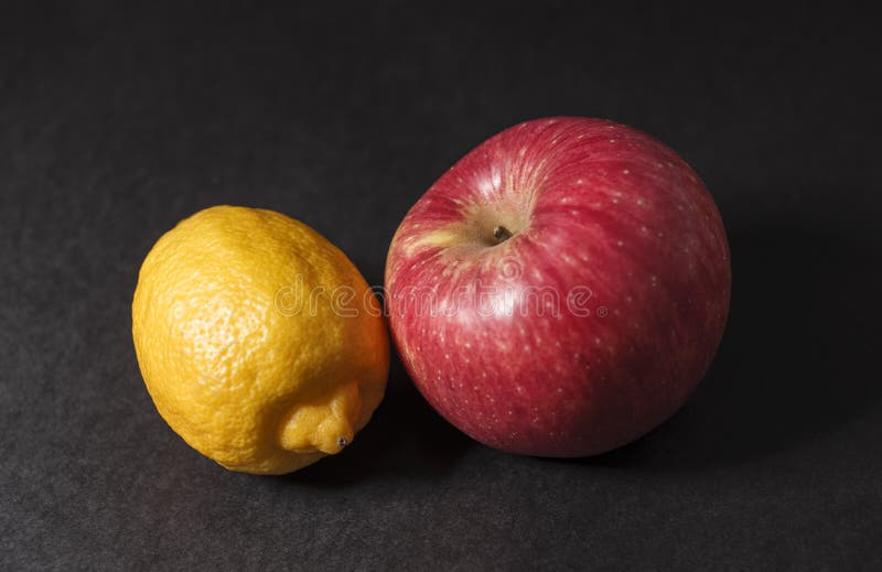 Lemon and Apple stock photo. Image of background, fruitage 47536550