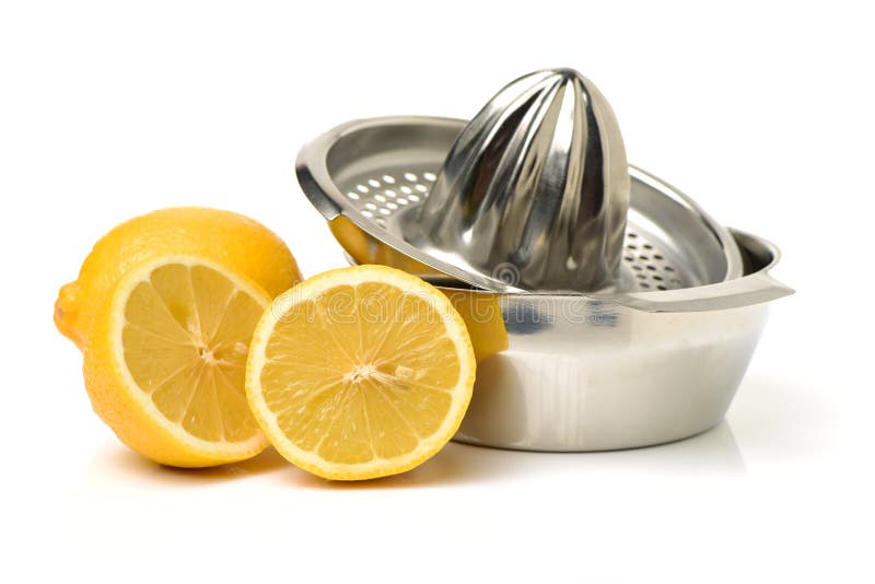 Lemon on citrus juicer royalty free stock photography Lemon on citrus juicer royalty free stock photography
