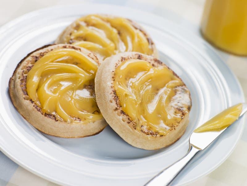 Lemon Curd Crumpets