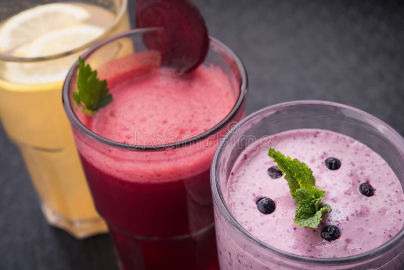 Lemon and currant smoothie royalty free stock images Lemon and currant smoothie royalty free stock images