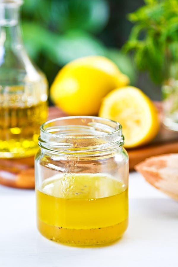 Lemon dressing stock image. Image of sauce, glass, diet 38986893
