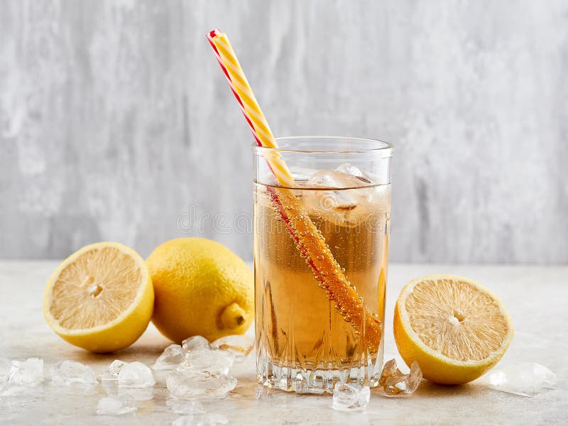 Lemon drink soda stock photo. Image of healthy, lemon 122416350