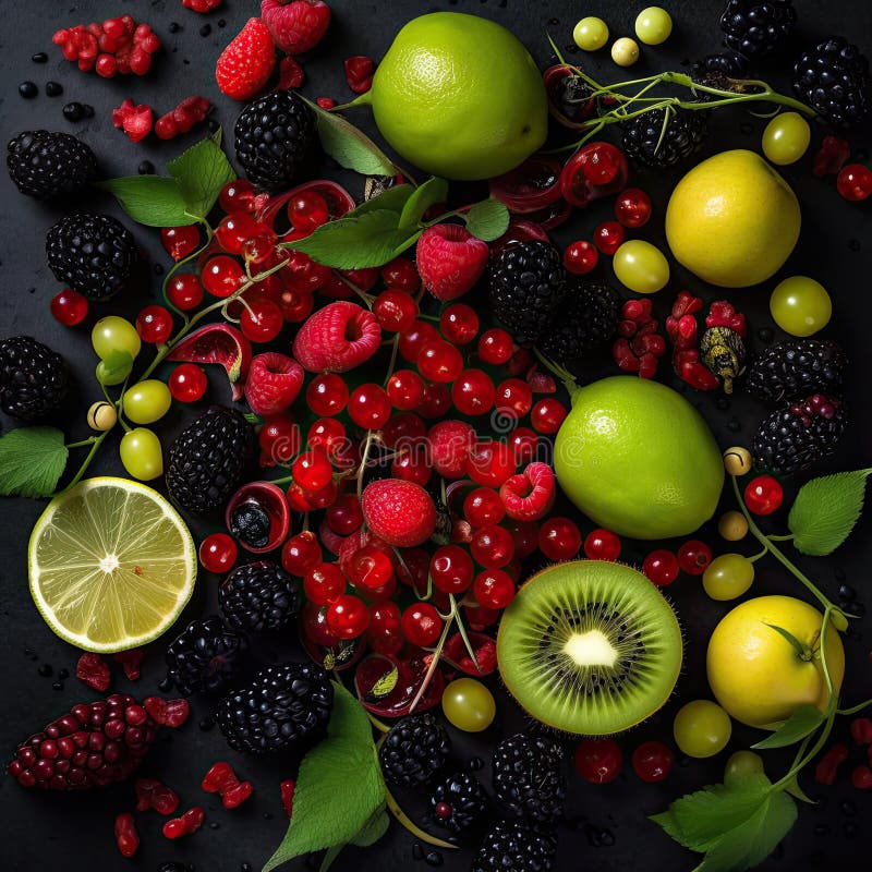 Lemon e kiwi freschi assorti frutta retroterra amore frutti sani alimenti prodotti illustrazione vettoriale