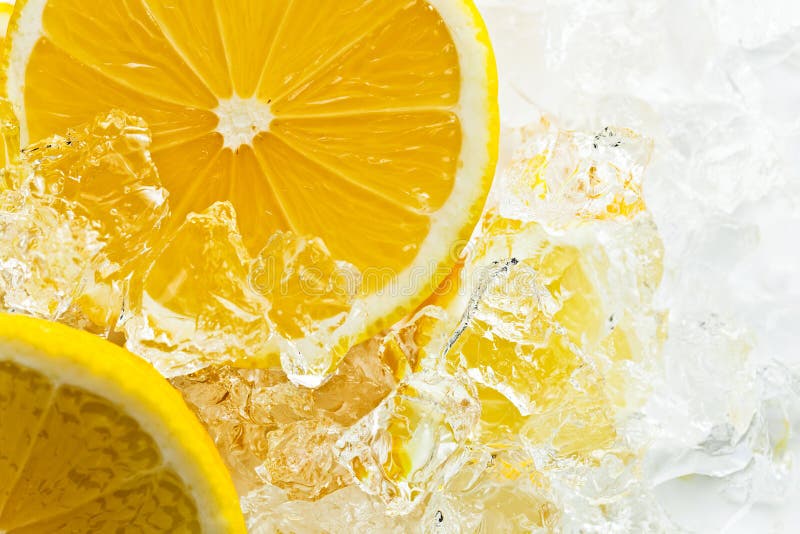 Lemon with ice