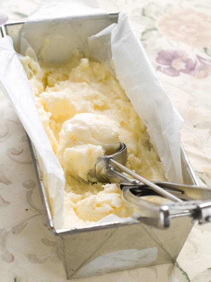 Lemon ice cream stock image. Image of fruit, milk, gourmet 35160245