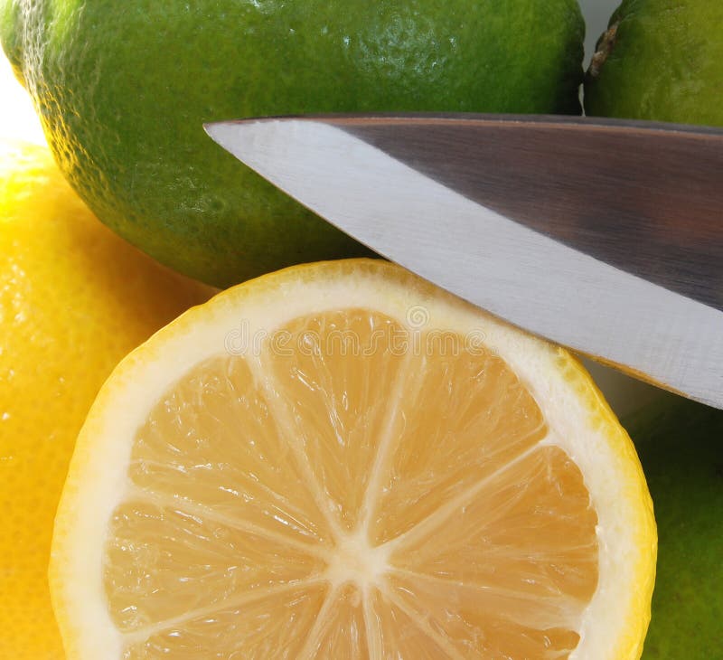 Lemon and knife 14 stock image. Image of healthy, fresher 3160025