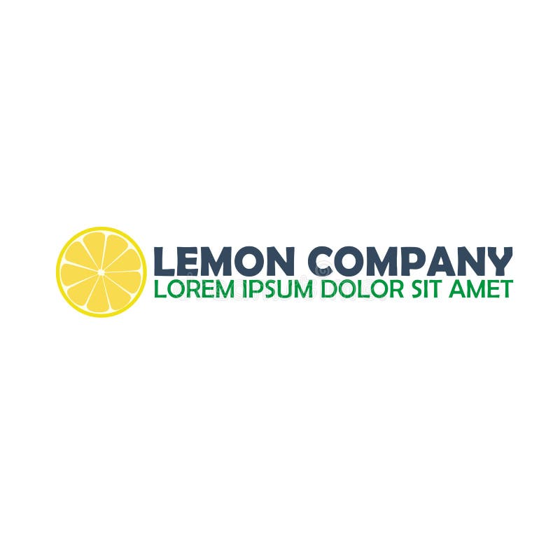 Lemon Logo Company. Citrus. Vector Logo Illustration. Stock