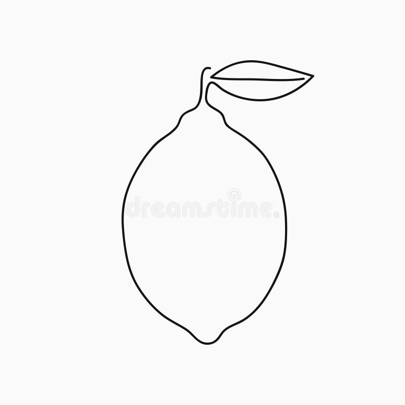 Continuous One Line Drawing Lemon Lime Fruits Stock Vector by ©annmaneeta  311389042