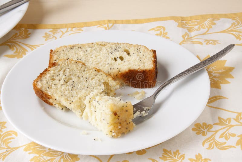 Mom`s Homemade Zesty Lemon Poppy Seed Bread Stock Photo Image of