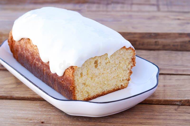 Lemon Pound Cake with Cream Cheese Stock Photo Image of icing, treat 275124562
