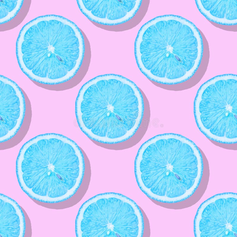 Lemon seamless pattern. Pop art style photo pattern