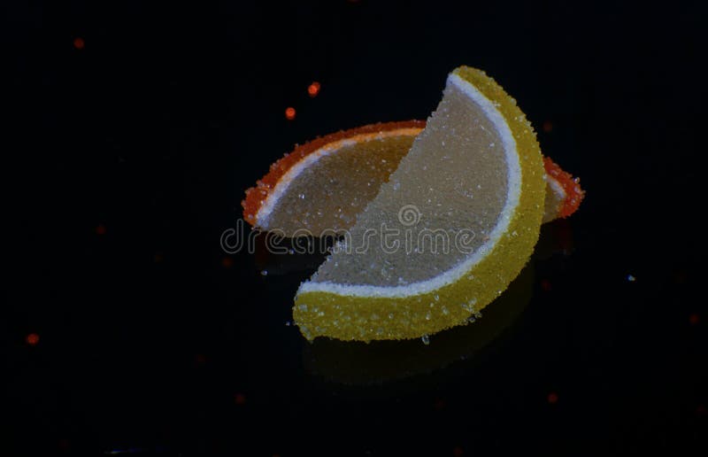 Lemon Shaped Candy Isolated Stock Image Image of melting, candy 65203357