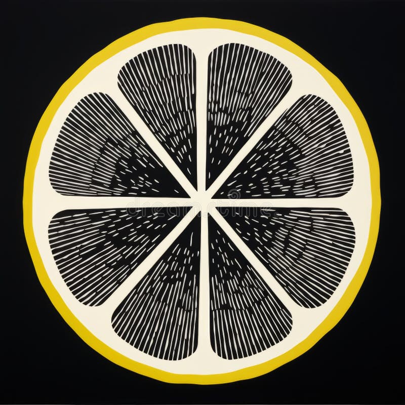 a lemon slice, captured in 2012, is depicted in this 11 by 14 inches wall art. inspired by woodcut graphics, the image showcases a unique blend of dark white and light black tones. the fisheye lens adds a touch of balanced symmetry, while the 35mm lens captures luminous shadowing. this artwork also incorporates elements of data visualization. ai generated. a lemon slice, captured in 2012, is depicted in this 11 by 14 inches wall art. inspired by woodcut graphics, the image showcases a unique blend of dark white and light black tones. the fisheye lens adds a touch of balanced symmetry, while the 35mm lens captures luminous shadowing. this artwork also incorporates elements of data visualization. ai generated