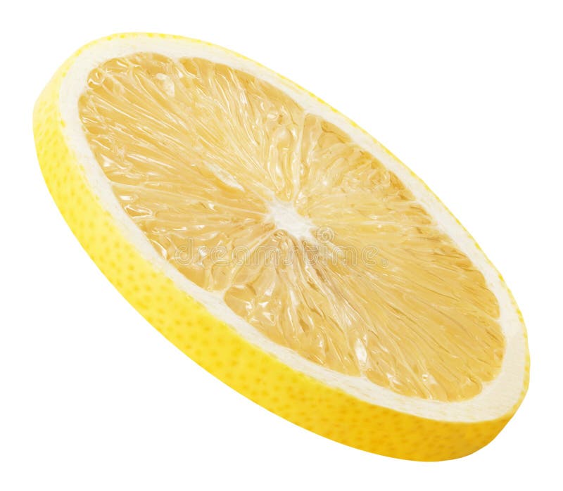 Lemon Slice Isolated on a White Background Stock Photo - Image of sweet ...