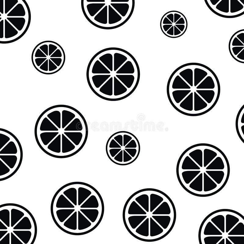 Lemon slice pattern isolated icon