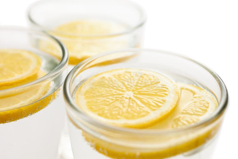 Lemon slices in water