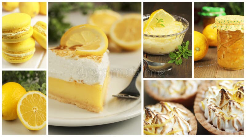 Lemon tart collage