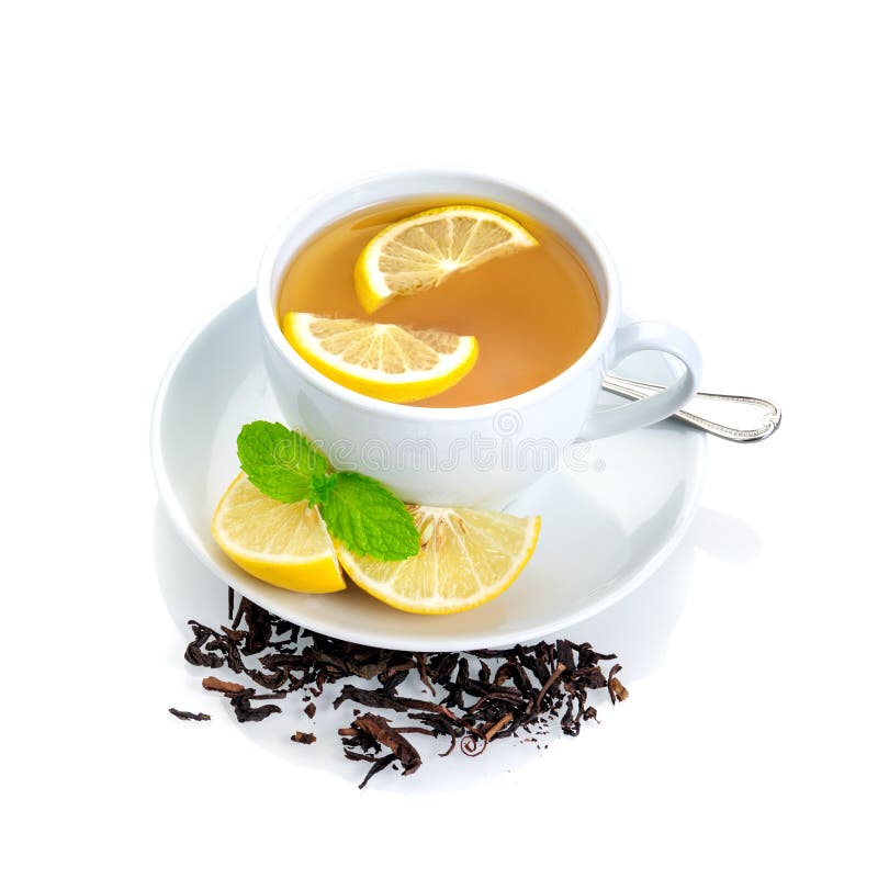 Lemon tea stock image. Image of mint, lemon, organic 52237287