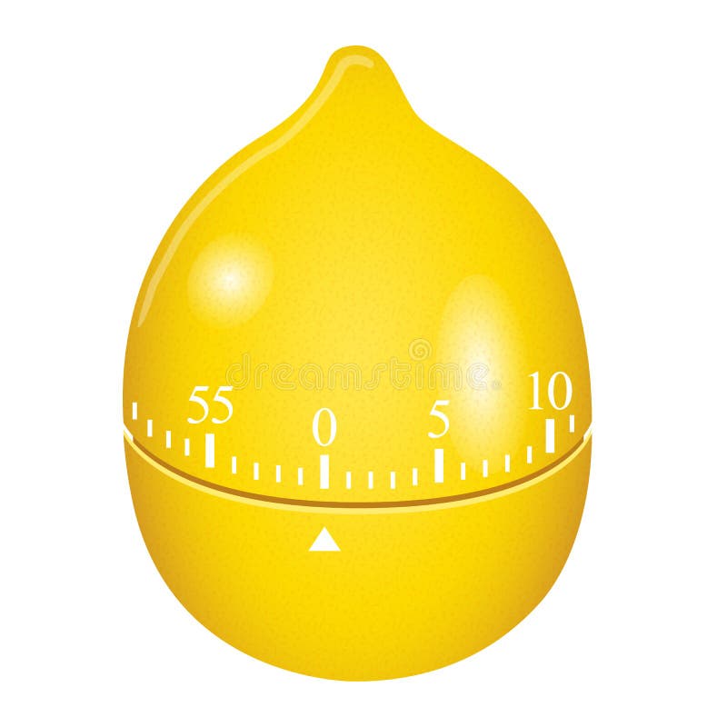 Lemon Timer Mockup, Realistic Style Stock Vector Illustration of