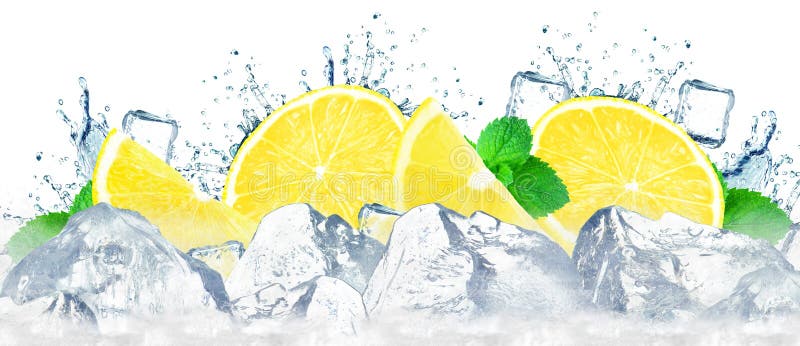 Lemon water splash