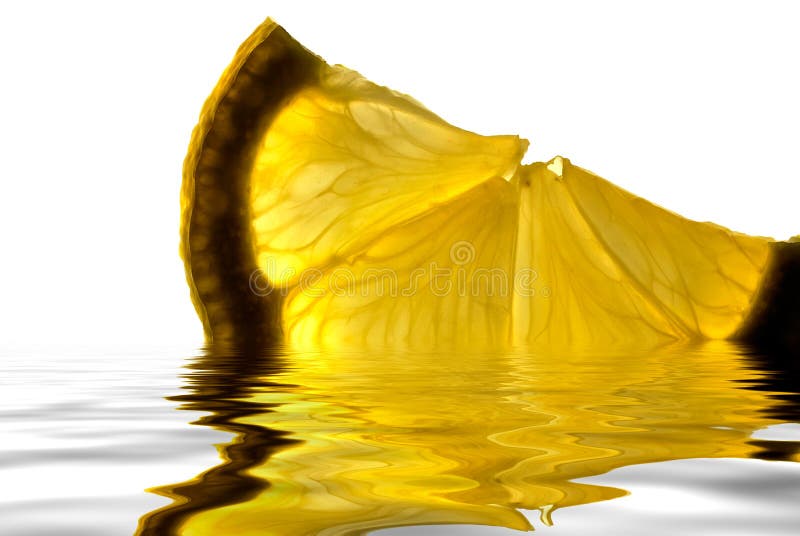 Lemon Wedge In Water