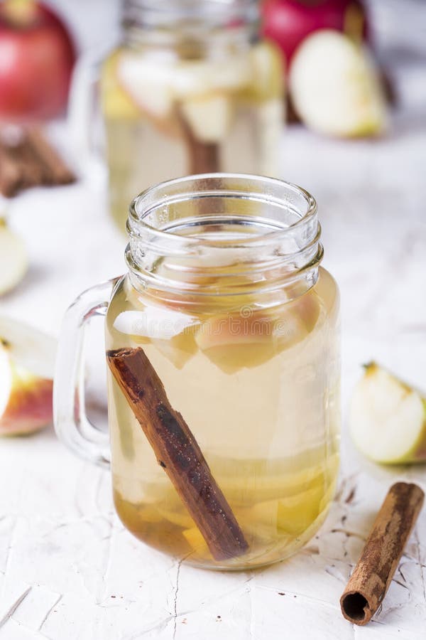 Lemonade with Apple, Ginger and Cinnamon Stock Image Image of